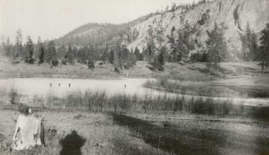 Ice Skaters. Kelowna Golf Links 1921
