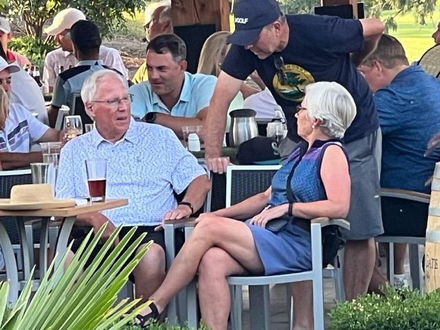 The Roxburghs taking in the evening festivities
